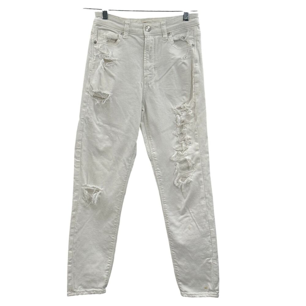 American Eagle Stretch Distressed Jean White 4